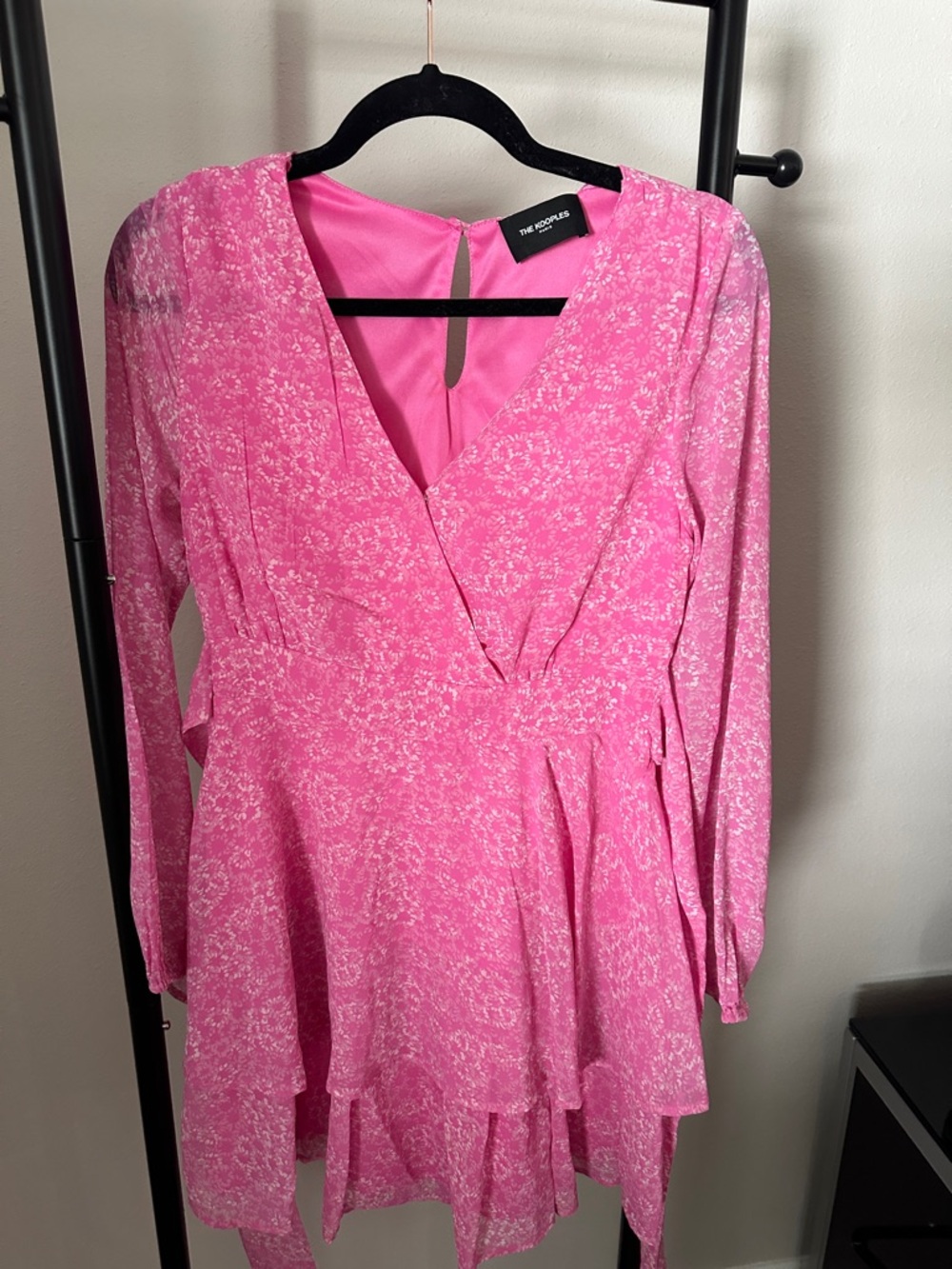 The Kooples Hot Pink Floral Mini Dress